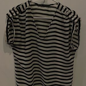 stripped zara shirt